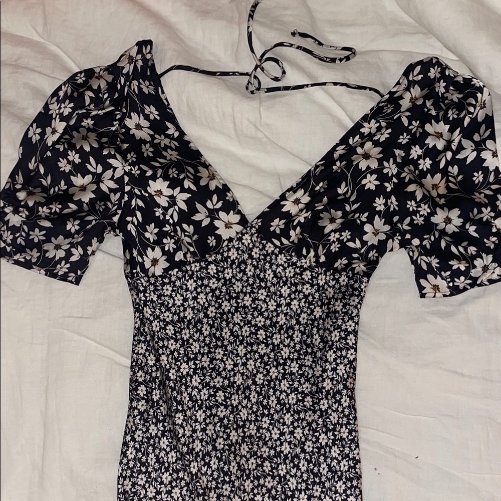 Emory Park Black and White Floral Blouse